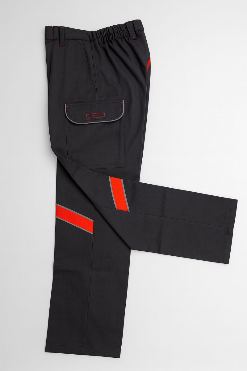 Turuncu - Gri Reflektörlü Pantolon