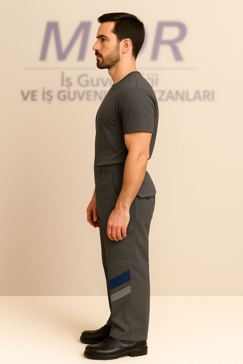 16/12 GRİ MAVİ KÖRÜKLÜ KANVAS TELEFON CEPLİ REFLEKTÖRLÜ PANTOLON