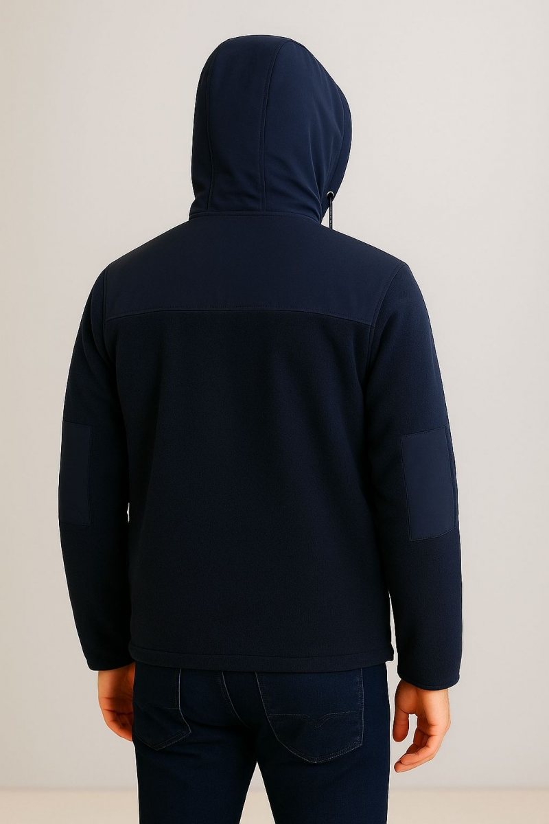 LACİVERT KAPÜŞONLU SOFT POLAR