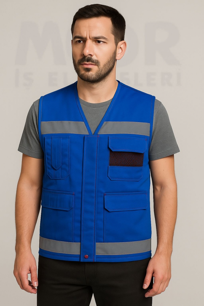 SAKS MAVİ MÜHENDİS YELEĞİ