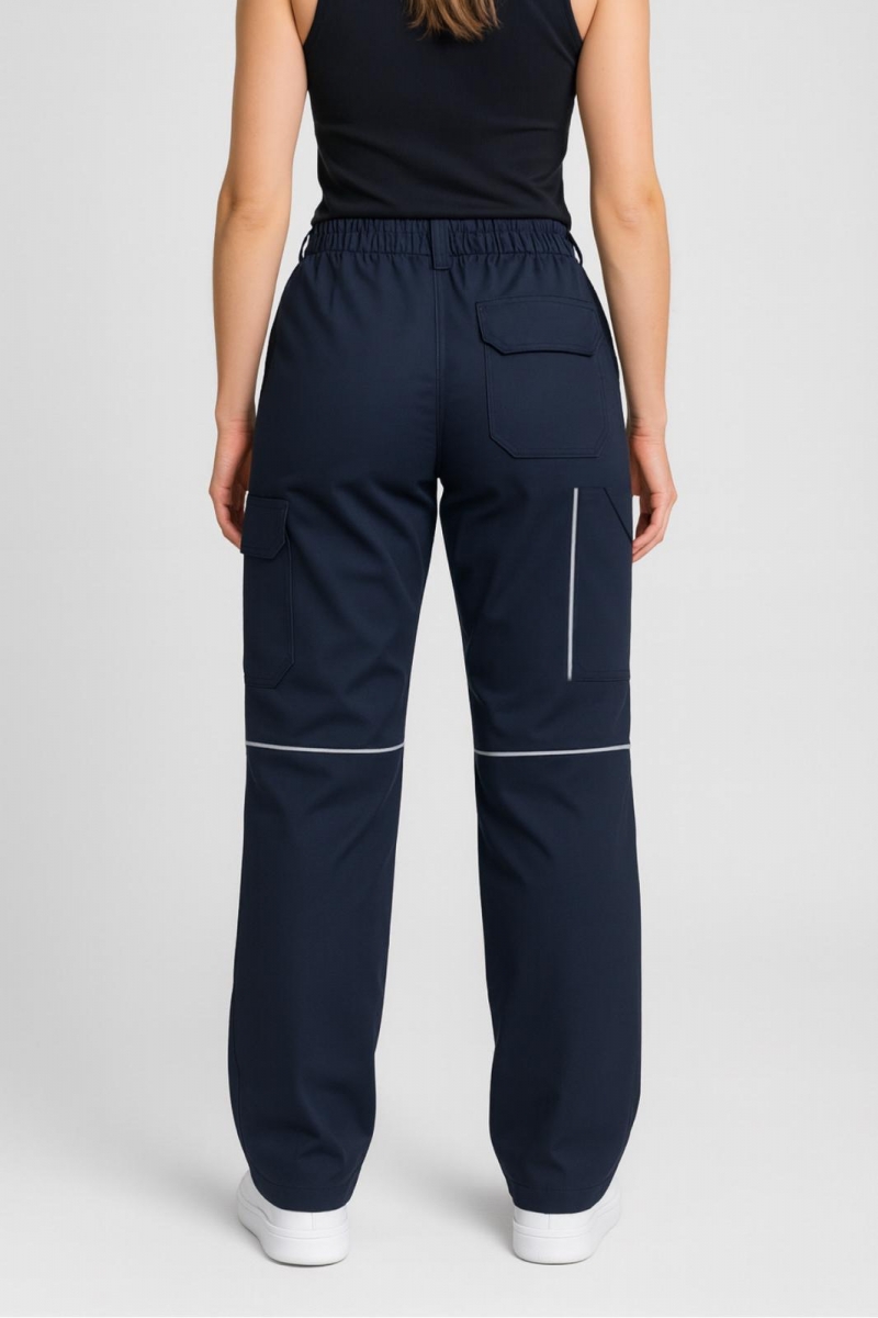 BİYELİ LACİVERT SOFT PANTOLON