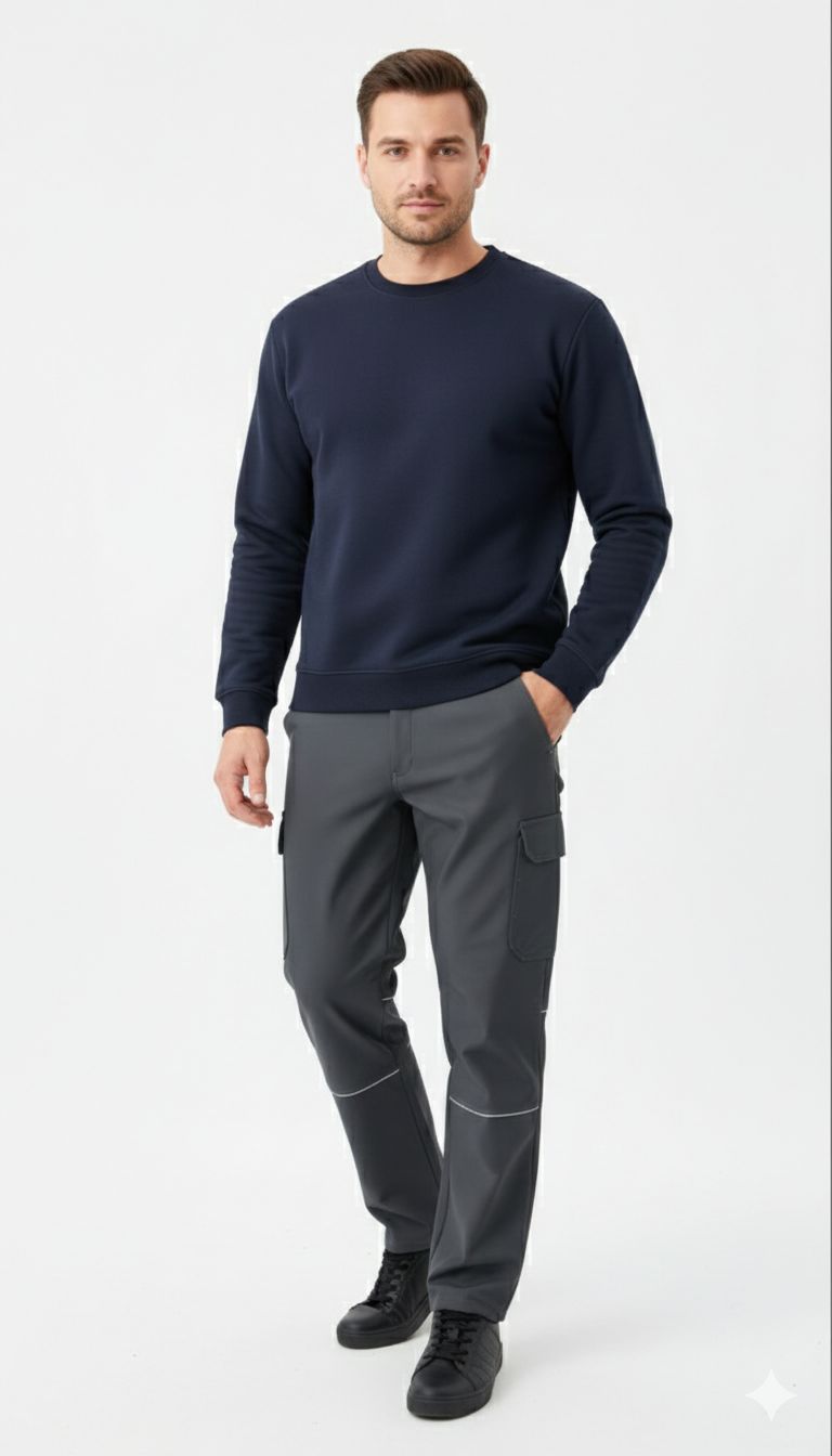 BİYELİ GRİ SOFT PANTOLON