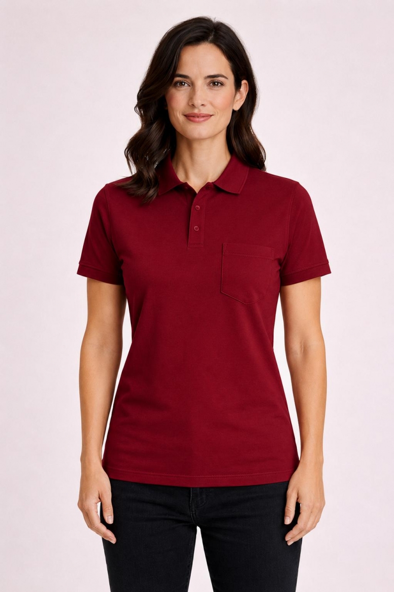 POLO YAKA KISA KOLLU BORDO LAKOST