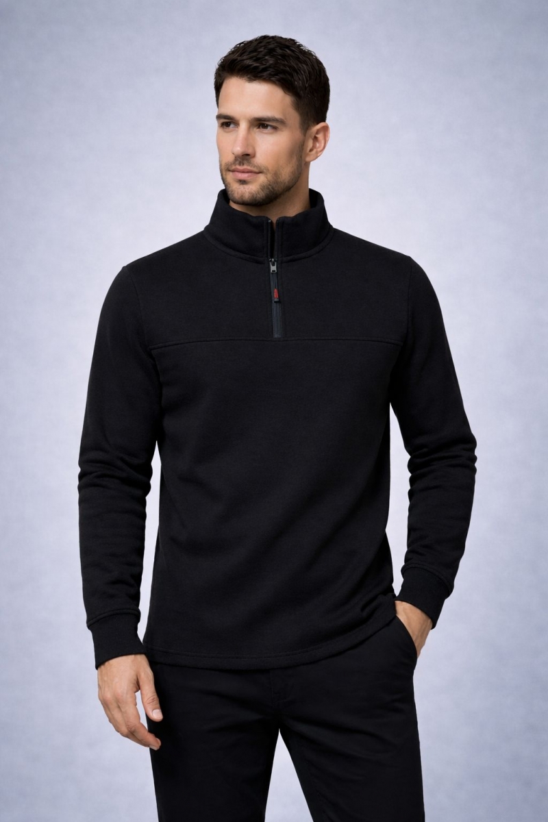3 İPLİK SİYAH SWEAT