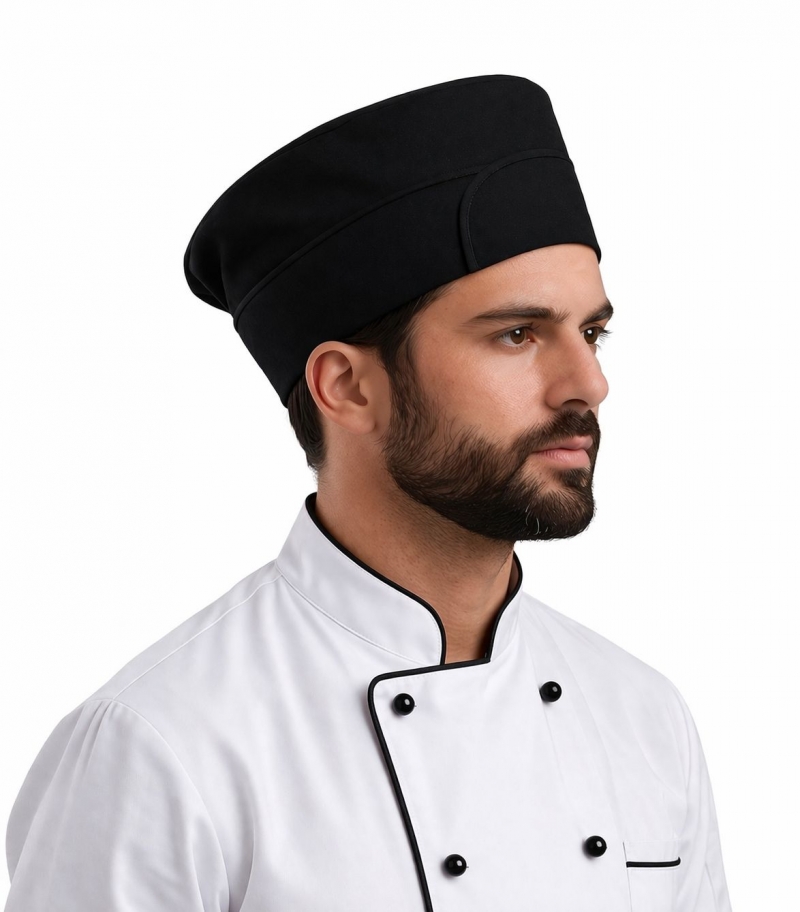 DÜZ SİYAH AŞÇI KEP